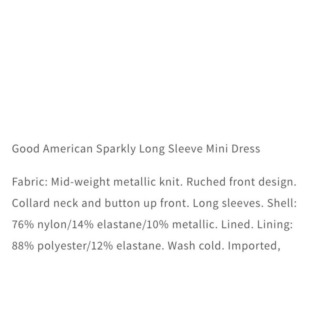 Good American Hot Pink Metallic Sparkle Ruched Stretch Mini Dress‎  sz 2/Med - Picture 9 of 9